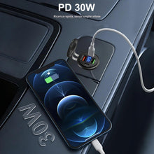Carica l'immagine nel visualizzatore di Gallery, Aicharynic Confezione da 2 prese USB 12 V a 4 porte, caricatore USB in alluminio, display digitale PD30W/QC3.0, presa 12
