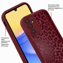 Carica l'immagine nel visualizzatore di Gallery, ZhuoFan Cover per Samsung Galaxy A15 5G 6,5”, Aesthetic Leopardata Motivo Custodia Rosso Opaca Ultra Morbida Sottile Leg