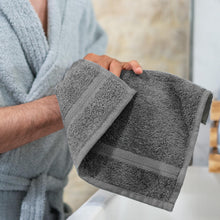 Carica l'immagine nel visualizzatore di Gallery, nice homeit - Set 6 Lavette 30x30 cm – Mini Asciugamani viso e ospiti 100% cotone ad anello – Morbide, Assorbenti, Lavab