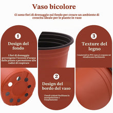Carica l'immagine nel visualizzatore di Gallery, Confezione da 50 vasi per piante in plastica da 15 cm, grandi e spessi, per vivai e semenzai con fori di drenaggio, vaso