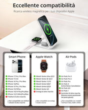 Carica l'immagine nel visualizzatore di Gallery, Caricatore Wireless 3 in 1 per iPhone, Apple Watch e AirPods