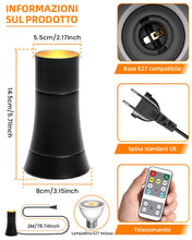 Carica l'immagine nel visualizzatore di Gallery, Faretti da Pavimento per Interni Uplight LED 5W E27, Luci Direzionali con Telecomando e Timer, 3 Temperature di Colore D