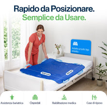 Carica l'immagine nel visualizzatore di Gallery, EYRA Telo di scivolamento per anziani 122×102 cm con 8 maniglie – Telo di trasferimento e supporto al posizionamento per