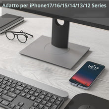 Carica l'immagine nel visualizzatore di Gallery, Caricatore Wireless per iphone Magnetico, 15W Rapida Certificato Compatibile con iPhone Serie 17 Pro Max/Pro/Air/17/16/1