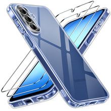 Carica l'immagine nel visualizzatore di Gallery, iVoler Cover Trasparente Anti Ingiallimento per Samsung Galaxy A18 / A17 4G / 5G con 2 Pezzi Pellicola Vetro Temperato, 