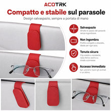 Carica l'immagine nel visualizzatore di Gallery, Porta Occhiali Auto, Portaocchiali da Sole per Aletta Parasole con Clip, Supporto per Occhiali da Vista, Biglietti, Cart