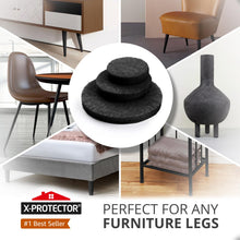 Carica l'immagine nel visualizzatore di Gallery, X-Protector Feltrini per gambe di mobili 357 pezzi, Nero