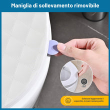 Carica l'immagine nel visualizzatore di Gallery, Tavoletta WC Universale O corta in PP, Effetto Pelle Bianco