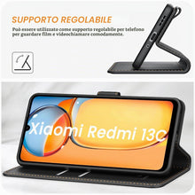 Carica l'immagine nel visualizzatore di Gallery, Ganbary Cover Compatibile con Xiaomi Redmi 13C/ Poco C65, Premium Pelle PU Flip Libro Custodia [Protezione Completa] [Sl