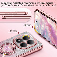 Carica l'immagine nel visualizzatore di Gallery, Tawarror Glitter Cover per Xiaomi Redmi Note 15 Pro 5G(Non per 4G), Custodia per cellulari zincate Silicone, con Double 