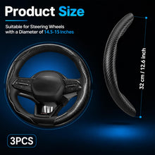 Carica l'immagine nel visualizzatore di Gallery, 3pcs Coprivolante Antiscivolo in Fibra di Carbonio