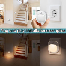 Carica l'immagine nel visualizzatore di Gallery, ANOPU Luce Notturna Bambini LED, 5 Dimming con 3 modalità (Calda/Fredda/Mista), Luce Notturna da Presa con Sensore di Mo