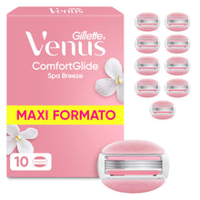 Carica l'immagine nel visualizzatore di Gallery, Gillette Venus Comfortglide Spa Breeze Ricariche per Rasoio da Donna Venus, Confezione da 10, 3 Lame Incorporate, per un