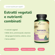 Carica l'immagine nel visualizzatore di Gallery, Integratore per Capelli | Biotina, Zinco, Selenio e Vitamine B | Rinforzante per il Benessere di Chioma e Unghie | Vegan