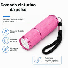 Carica l'immagine nel visualizzatore di Gallery, 4 Mini Torcia LED, Ultra Luminose Small Torce Alimentate a Batteria