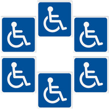 Carica l'immagine nel visualizzatore di Gallery, 6 Adesivi Disabili Invalidi cm 12x12 | Per Auto, Camper, Parabrezza, Carrozzeria | Alta Resistenza a Sole e Pioggia | 6 
