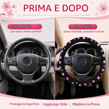 Carica l'immagine nel visualizzatore di Gallery, Coprivolante Auto in Cotone,Universale,Antiscivolo e Traspirante,Proteggi Volante con Design Elegante,Facile Installazio