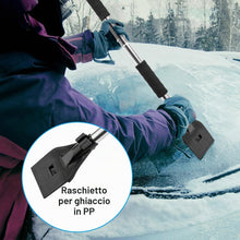 Carica l'immagine nel visualizzatore di Gallery, LESOLEIL Pala da neve per vialetto auto, 3 in 1 pala da neve portatile