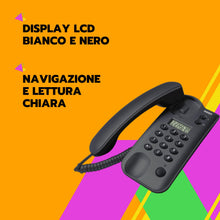 Carica l'immagine nel visualizzatore di Gallery, SAIET Telefono Fisso, Display, Grigio