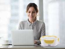 Carica l'immagine nel visualizzatore di Gallery, BEPER 90.920G Lunch &amp; Go Scaldavivande Elettrico Portatile con 2 Contenitori Removibili e Posate Incluse, 220V, Giallo
