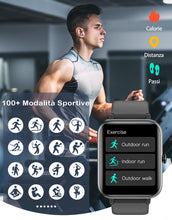 Carica l'immagine nel visualizzatore di Gallery, GRV Smartwatch Uomo Donna Chiamate Bluetooth per Android iOS Nero