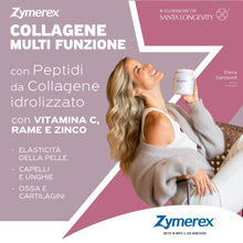 Carica l'immagine nel visualizzatore di Gallery, Zymerex COLLAGENE MULTIFUNZIONE Santa Longevity - 252g - Gusto Pesca