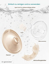Carica l'immagine nel visualizzatore di Gallery, Paruu Hands Free Breast Pump P16-A, Portable Electric Breast Pump with 4 Modes and 12 Levels, Max 309mmHg Strong Suction