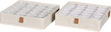 Carica l'immagine nel visualizzatore di Gallery, LOVE IT STORE IT Premium Organizer Cassetti -Organizzatore Armadio Pieghevole con 24 Scomparti - Set da 2 - Rinforzi in Cartone -30x30x8cm - Beige