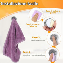 Carica l'immagine nel visualizzatore di Gallery, Alyvisun 6 Pezzi Forte Appendi Asciugamani Bagno Adesivo in ABS