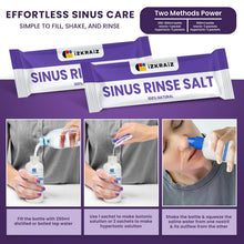 Carica l'immagine nel visualizzatore di Gallery, Kit per lavaggio nasale – Flacone da 250 ml + 20 bustine di soluzione salina, lavaggio dei seni nasali – Neti Pot per il