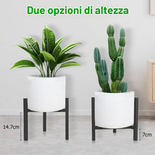 Carica l'immagine nel visualizzatore di Gallery, Supporto per piante metallico regolabile carico elevato per vasi 20‑31 cm