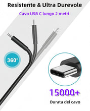 Carica l'immagine nel visualizzatore di Gallery, 45W USB C Caricatore Caricabatterie Rapido Caricabatterie Sumsamg Veloce con 2M Cavo per Samsung Galaxy S26 S25 S24 S23 