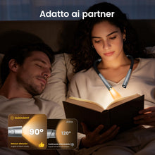 Carica l'immagine nel visualizzatore di Gallery, Glocusent Luce per Lettura Libri a Letto con 5 Colori e 5 Livelli di Luminosità, Luce da Lettura per Libro Ricaricabile 