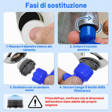 Carica l'immagine nel visualizzatore di Gallery, 12 Pz Aeratore Rubinetto Cucina, M18.5 Filtri Rubinettos, Rompigetto Rubinetto Cucina, Filtri Rubinetti Lavandino, Ugell