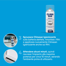 Carica l'immagine nel visualizzatore di Gallery, CAMP Climasan Igienizzante - Igienizzante Climatizzatore Casa, Spray per Condizionatori Ideale per Rimuovere Germi e Bat