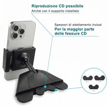 Carica l'immagine nel visualizzatore di Gallery, Porta Cellulare da Auto CD, Supporto Smartphone per Auto, Porta Telefono Macchina, 360 ° di Rotazione per iPhone 14 13 P