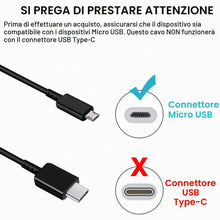 Carica l'immagine nel visualizzatore di Gallery, Caricabatterie Ricarica Rapida AFC 2A USB Alimentatore con cavo Micro USB da 1,5 m Per Samsung Galaxy S7/S7 Edge/S6/S6 E