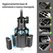Carica l'immagine nel visualizzatore di Gallery, Supporto per smartphone da auto, da montare nel portabevande