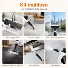 Carica l'immagine nel visualizzatore di Gallery, Ibergrif Pulitore a vapore portatile 1050W, 9 accessori