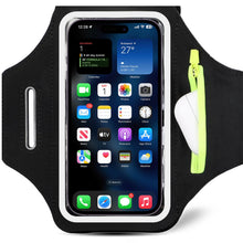 Carica l'immagine nel visualizzatore di Gallery, Bracciale Sportivo con Tasca per Auricolari, PortaCellulare per iPhone 15 Pro Max/14/13/12/11, Galaxy S24 Ultra/S23/S22,