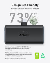 Carica l'immagine nel visualizzatore di Gallery, Anker Nano Power Bank 5000mAh 22,5W USB C Pieghevole Nero