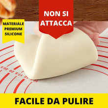Carica l'immagine nel visualizzatore di Gallery, Spianatoia per Impastare 60x40 Disegno Italiano Misure in CM - Tappetino da Forno in Silicone Riutilizzabile Antiaderent