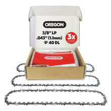 Carica l'immagine nel visualizzatore di Gallery, Oregon Confezione da 3 Catene per Motosega con Passo LP da 3/8", Calibro .043" (1,1 mm) Adatti a Barra da 10" (25 cm), c