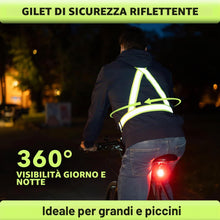 Carica l'immagine nel visualizzatore di Gallery, AVANA Gilet catarifrangente Gilet di sicurezza riflettente Regolabile Giubbotto leggero Alta visibilità Jogging Ciclismo