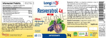 Carica l'immagine nel visualizzatore di Gallery, LongLife® Resveratrol 4x Forte | con Veri-te® | Trans-resveratrolo con estratto di uva rossa | Microcircolo e benessere 