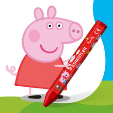 Carica l'immagine nel visualizzatore di Gallery, STAEDTLER Noris junior pastelli a cera Peppa Pig set da 6 – pastelli spessi per colorare grandi superfici e tecniche cre