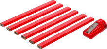 Carica l'immagine nel visualizzatore di Gallery, BGS Diy 85853 | Matite da carpentiere | 175 mm | con temperino | 7 pz.