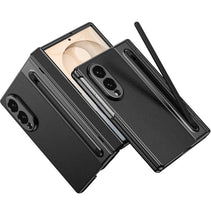 Carica l'immagine nel visualizzatore di Gallery, Compatibile con Cover Samsung Galaxy Z Fold 8 con Penna, Custodia Rigida Effetto Pelle, Protezione Cerniera e Fotocamera