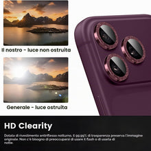 Carica l'immagine nel visualizzatore di Gallery, Coiwxmoi Protezione Fotocamera per iPhone 18 Pro/18 Pro Max,Glitter Posteriore Copri Telecamera Pellicola Vetro Camera P
