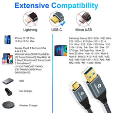 Carica l'immagine nel visualizzatore di Gallery, Cavo da USB A a USB C 1M, USB 3.1, USB 3.2 Gen2 10 Gbps Trasferimento Dati Cavo per Samsung Galaxy/iPhone 15/MacBook Pro